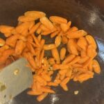 carrots saute with almonds